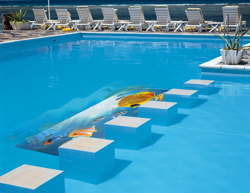 水下屏-游泳館水中透明led顯示屏解決方案！